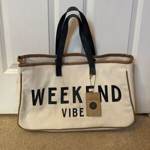 Weekend Vibes Canvas Tote